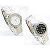 Bracelets de montre pour femmes, alliage de zinc, avec verre, Placage de couleur platine, avec strass, plus de couleurs à choisir, 32mm, 16mm Environ 8.2 pouce, Vendu par PC