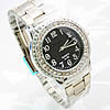 Men Wrist Watch, Zinc Alloy, with Glass, platinum color plated, for man & with rhinestone, 39mm, 18mm Approx 9 Inch 