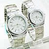 Bracelets de montre pour couple, alliage de zinc, avec verre, Placage de couleur platine, pour le couple, 30mm, 39mm, 16-18mm Environ 8.2 pouce, Environ  9 pouce, Vendu par paire