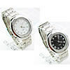 Men Wrist Watch, Zinc Alloy, with Glass, platinum color plated, for man & with rhinestone 37mm, 18mm Approx 9 Inch 