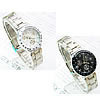 Bracelets de montre pour femmes, alliage de zinc, avec verre, Placage de couleur platine, plus de couleurs à choisir, 28mm, 13mm Environ 8.2 pouce, Vendu par PC