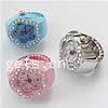 Watch Finger Ring, Zinc Alloy, with Glass, Flat Round, stoving varnish, with rhinestone US Ring 