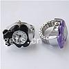 Watch Finger Ring, Zinc Alloy, with Glass, Bear, platinum color plated, enamel Approx Approx 18mm, US Ring [
