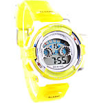 Dive Watch, Zinc Alloy, with Silicone, platinum color plated, LED, yellow, cadmium free, 30mm, 20mm Approx 9 Inch 