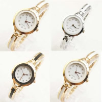 Bracelets de montre pour femmes, alliage de zinc, avec verre, mouvement chinoise, Placage, émail & avec strass, plus de couleurs à choisir, 28mm Environ 6.5 pouce, Vendu par PC