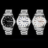 Men Wrist Watch, Stainless Steel, with zinc alloy dial, Chinese movement, plated, for man Approx 9.4 Inch 