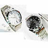 Bracelets de montre pour hommes, alliage de zinc, avec verre, Placage de couleur platine, plus de couleurs à choisir, 39mm, 18mm Environ 9 pouce, Vendu par PC