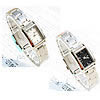 Bracelets de montre pour femmes, alliage de zinc, avec verre, Placage de couleur platine, plus de couleurs à choisir 10mm Environ 8.2 pouce, Vendu par PC