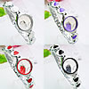 Fashion Watch Bracelet, Zinc Alloy, with Glass, platinum color plated, for woman & enamel 25mm, 12mm Approx 7.8 Inch 