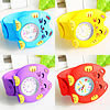 Slap Watch, Zinc Alloy, with Glass & Silicone, Chinchillas, platinum color plated, for children 22mm Approx 8.8 Inch 
