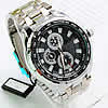 Men Wrist Watch, Zinc Alloy, with Glass, platinum color plated, for man, 45mm, 25mm Approx 9 Inch 