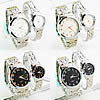 Couple Watch Bracelets, Zinc Alloy, with Glass, plated, for couple 28mm, 39mm, 13-19mm Approx 7.8 Inch, Approx 8.6 Inch 