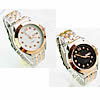 Women Wrist Watch, Zinc Alloy, with Glass, plated, with double calendar & with rhinestone 40mm, 20mm Approx 8.2 Inch 
