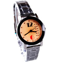 Women Wrist Watch, Zinc Alloy, with Glass, plated, for woman & with rhinestone, cadmium free, 35mm, 15mm Approx 8 Inch 