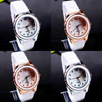 Women Wrist Watch, Zinc Alloy, with Porcelain & Glass, plated cadmium free, 37mm, 17mm Approx 9 Inch 