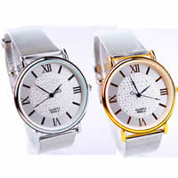 Men Wrist Watch, Zinc Alloy, with Glass, plated, for man & waterproof cadmium free, 35mm, 17mm Approx 8.2 Inch 