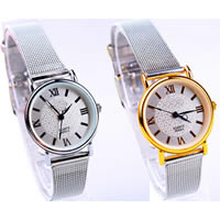 Bracelets de montre pour femmes, alliage de zinc, avec verre, Placage, imperméable, plus de couleurs à choisir, sans cadmium, 25mm, 13mm Environ 7.8 pouce, Vendu par PC