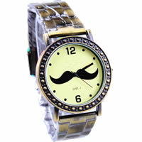 Men Wrist Watch, Zinc Alloy, with Glass, antique bronze color plated, for man, cadmium free, 38mm, 17mm Approx 9 Inch 