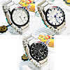 Bracelets de montre pour femmes, alliage de zinc, avec verre, Placage de couleur platine, avec un seul calendrier, plus de couleurs à choisir, 30mm, 14mm Environ 7.8 pouce, Vendu par PC