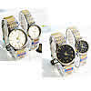 Bracelets de montre pour couple, alliage de zinc, avec verre, Placage, pour le couple, plus de couleurs à choisir, 27mm, 35mm, 13-18mm Environ 7.5 pouce, Environ 8.2 pouce, Vendu par paire