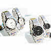 Paar Uhrenarmbänder, Zinklegierung, mit Glas, Platinfarbe platiniert, für paar & mit Strass, keine, 25mm, 38mm, 12-18mm, Länge:ca. 7.5 ZollInch, ca. 8.2 ZollInch, verkauft von Paar