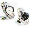 Men Wrist Watch, Zinc Alloy, with Glass, platinum color plated, for man & with rhinestone 38mm, 18mm Approx 8.2 Inch 