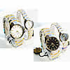 Couple Watch Bracelets, Zinc Alloy, with Glass, plated, for couple & with rhinestone 25mm, 38mm, 12-18mm Approx 7.5 Inch, Approx 8.2 Inch 