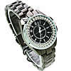 Bracelets de montre pour femmes, alliage de zinc, avec verre, Placage, avec strass, noire, 33mm, 14mm Environ 7.8 pouce, Vendu par PC