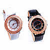Men Wrist Watch, Zinc Alloy, with PU Leather & Glass, plated, for man & with rhinestone 40mm, 20mm Approx 8.8 Inch 