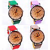 Bracelets de montre pour femmes, alliage de zinc, avec cuir PU & verre, Placage de couleur platine, plus de couleurs à choisir, 42mm, 18mm Environ 9 pouce, Vendu par PC