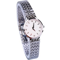 Women Wrist Watch, Zinc Alloy, with Glass, platinum color plated, for woman & with rhinestone, 25mm, 13mm Approx 7.8 Inch 