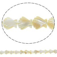 Perles de coquillage jaune naturel, coquille jaune, coquille Environ 0.5mm Environ 15.5 pouce, Environ Vendu par brin