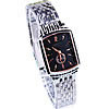 Bracelets de montre pour femmes, alliage de zinc, avec verre, rectangle, Placage de couleur platine 14mm Environ 7.8 pouce, Vendu par brin