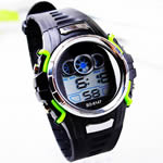 Dive Watch, Silicone, with zinc alloy dial, plated, LED, nickel, lead & cadmium free, 32mm, 18mm Approx 9 Inch 