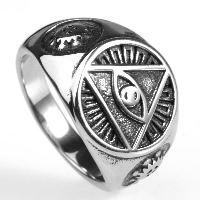 Нержавеющая сталь Человек палец кольцо, титан, разный размер для выбора & чернеют, продается PC