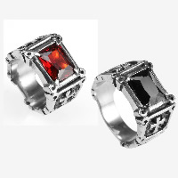 Нержавеющая сталь Человек палец кольцо, титан, разный размер для выбора & с кубическим цирконием & чернеют, Много цветов для выбора, продается PC