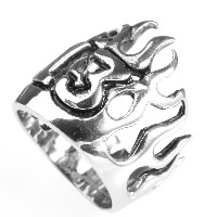 Нержавеющая сталь Человек палец кольцо, титан, цифра, разный размер для выбора & чернеют, продается PC