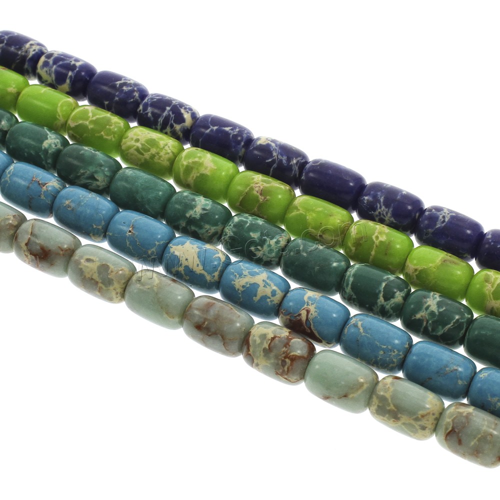 Mosaïque de perles Turquoise, Turquoise mosaïque, pilier, normes différentes pour le choix, plus de couleurs à choisir, Trou:Environ 1mm, Longueur:Environ 15.5 pouce, Vendu par brin