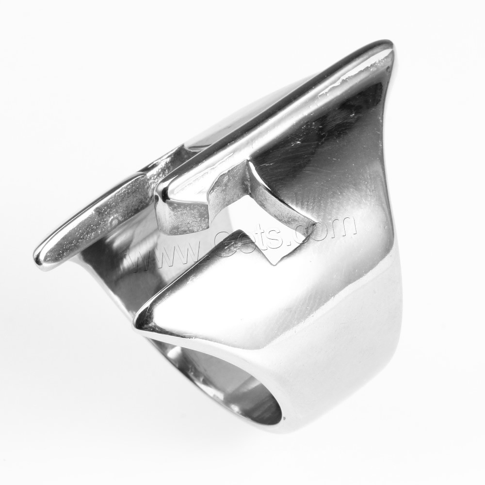 Anillo de dedo de acero inoxidable hombre, Partículas de acero, Casco, diverso tamaño para la opción & ennegrezca, Vendido por UD