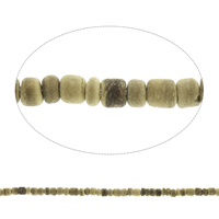 Kokos Perlen, Kokosrinde, originale Farbe, 2x4mm-4x4mm, Bohrung:ca. 2.5mm, Länge:ca. 15.5 ZollInch, ca. 160PCs/Strang, verkauft von Strang
