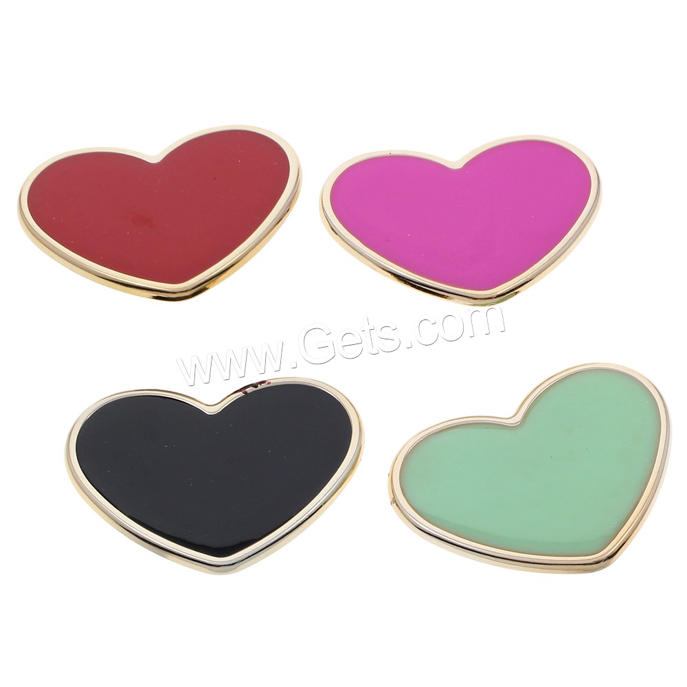 Plated Acrylic Connector, Heart, gold color plated, different size for choice & enamel, more colors for choice, Hole:Approx 2mm, Sold By PC