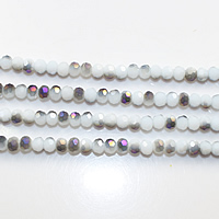 Round Crystal Beads, half-plated, faceted, 4mm Approx 0.5mm Approx 15 Inch, Approx 
