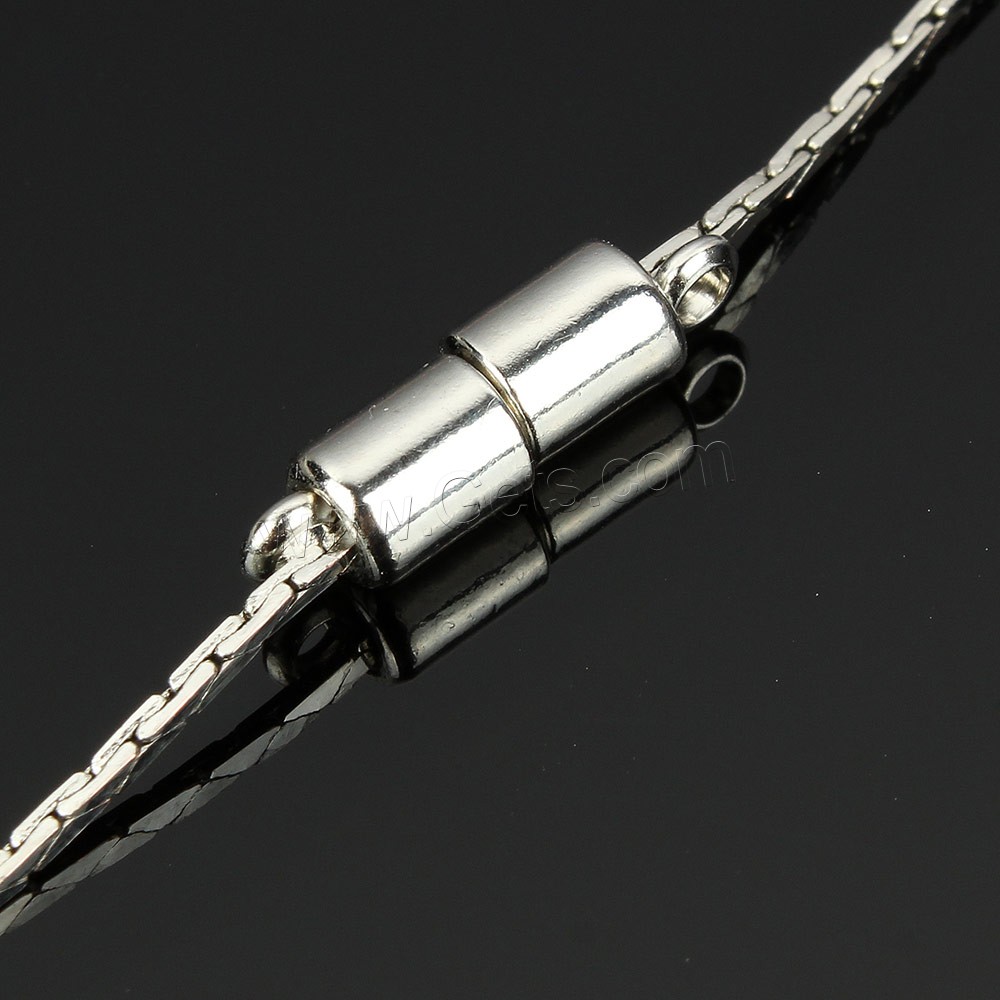 Латунные цепочки-удлинители, Латунь, Платиновое покрытие платиновым цвет, с застежкой омар & разный размер для выбора, отверстие:Приблизительно 3.5mm, 1.5mm, продается Strand