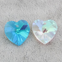 Crystal Jewelry Pendants, Heart, faceted Approx 1mm 