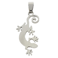 Stainless Steel Animal Pendants, Gecko, original color Approx 