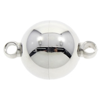 Rechteck Edelstahl Magnetverschluss, rund, Einzelstrang, originale Farbe, 25x16mm, Bohrung:ca. 2.5mm, verkauft von PC