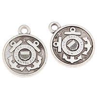 Zinc Alloy Flat Round Pendants, plated lead & cadmium free Approx 2mm, Approx 