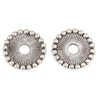 Zinc Alloy Jewelry Beads, Flat Round, plated lead & cadmium free Approx 2mm, Approx 