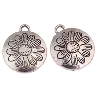 Zinc Alloy Flat Round Pendants, plated lead & cadmium free Approx 3mm, Approx 