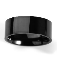 Men Stainless Steel Ring in Bulk, Titanium Steel, black ionic 